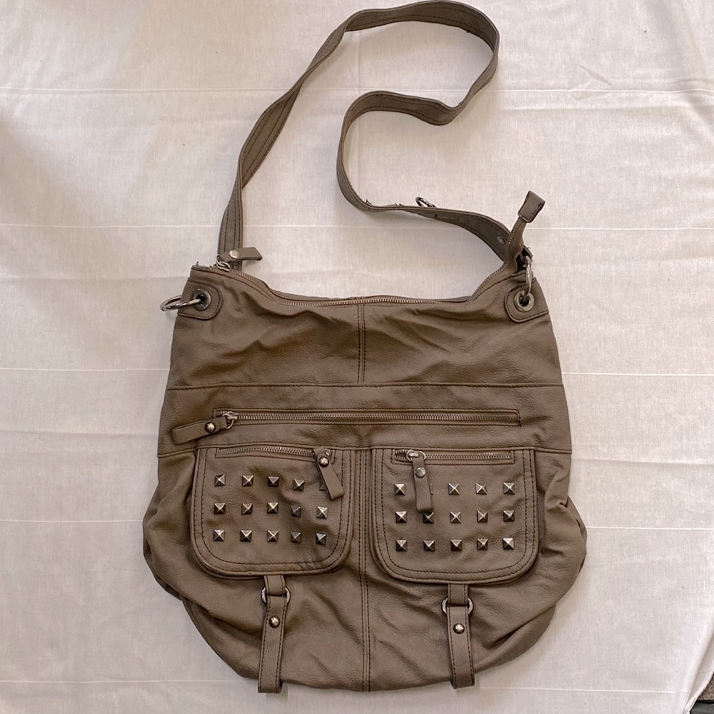 Studded Over The Shoulder Bag